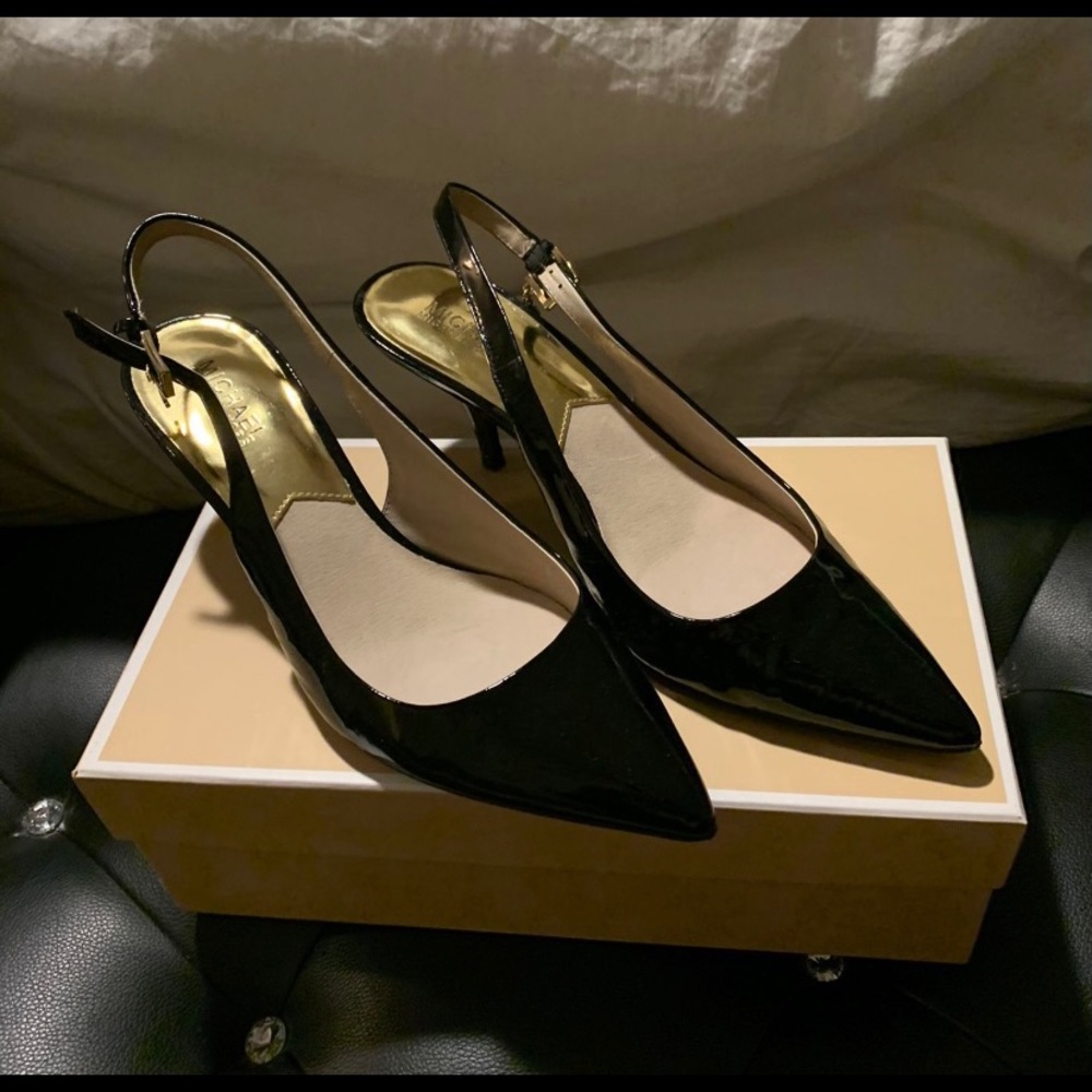 Michael Kors patent leather sling backs size 10